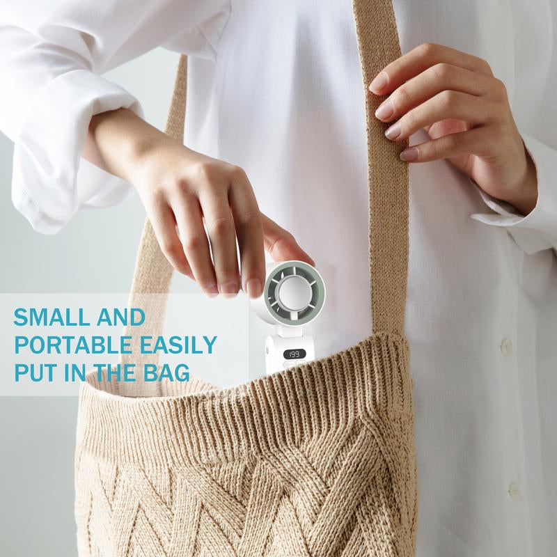 3-in-1 Handheld Turbo Fan – Foldable, LED Display, 10H Runtime