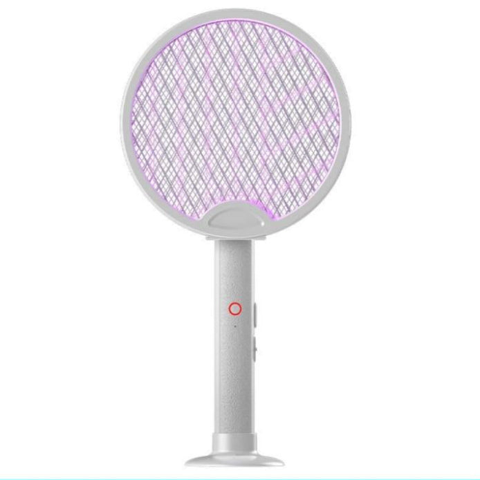 2-in-1 Foldable Electric Bug Zapper Racket with USB Rechargeable Base – Indoor & Outdoor Use