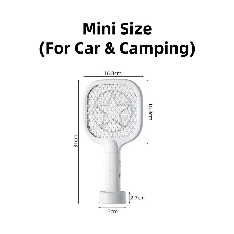 2-in-1 Foldable Electric Bug Zapper Racket with USB Rechargeable Base – Indoor & Outdoor Use